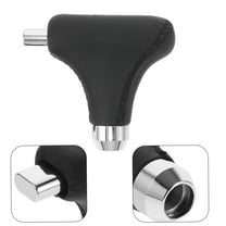 Soimiss Durable Automatic Gear Knob in Black PU and Metal for Car Interior Upgrade