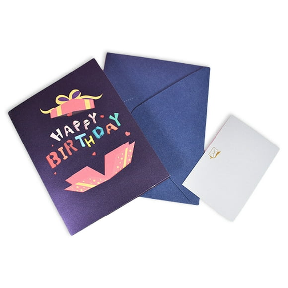 Bricolage Artisanat Carte 3D Cartes de Joyeux Anniversaire Présente Enveloppes Fournitures Pliable Surprise Pop-up Décoration Carte Postale Lettre