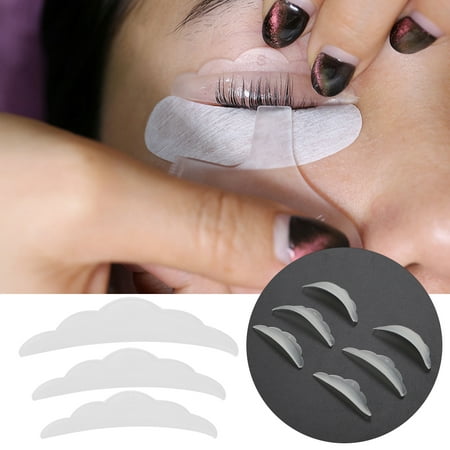 HURRISE 3 Pairs Curl Silicone Protection Pads Eyelash Lifting Curling Eyelash Extension S M L, Eyelash Extension Pad, Eyelash Extension