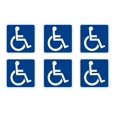 thumbnail image 1 of Rogue River Tactical Disabled Wheelchair Symbol ADA Compliant Handicap Access Sign Pack of 6 3 X 3 Inch Blue Window Sticker Decal, 1 of 4