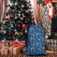 thumbnail image 5 of Christmas Bags Drawstring,Blue Christmas Snowflake Pattern Large Xmas Christmas Gift Bags,Reusable for Xmas and New Year Party Favors and Supplies,27.6" X 19.7", 5 of 6