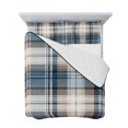 thumbnail image 7 of Blue Brown Plaid Twin Size Down Alternative Comforter, Lightweight Comforter Quilt Bedding Set with Pillow Shams Vintage Abstract Stripes Lattice All Seasons Bed Comforter Duvet Insert 68"x86", 7 of 7