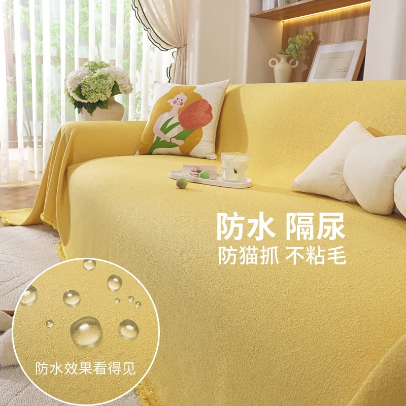 Zhuge 1-Piece 71×134" Waterproof Washable Solid Color Sofa Cover, Soft Classic All-Season Decorative Protector for 3-Seater Sofa Home Living Room, green