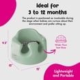 thumbnail image 3 of Bumbo Infant Floor Seat Baby Sit Up Chair and Sitting Support for 3 to 12 Months Old with 3 Point Adjustable Safety Strap, 2 Pack, Hemlock Green, 3 of 5