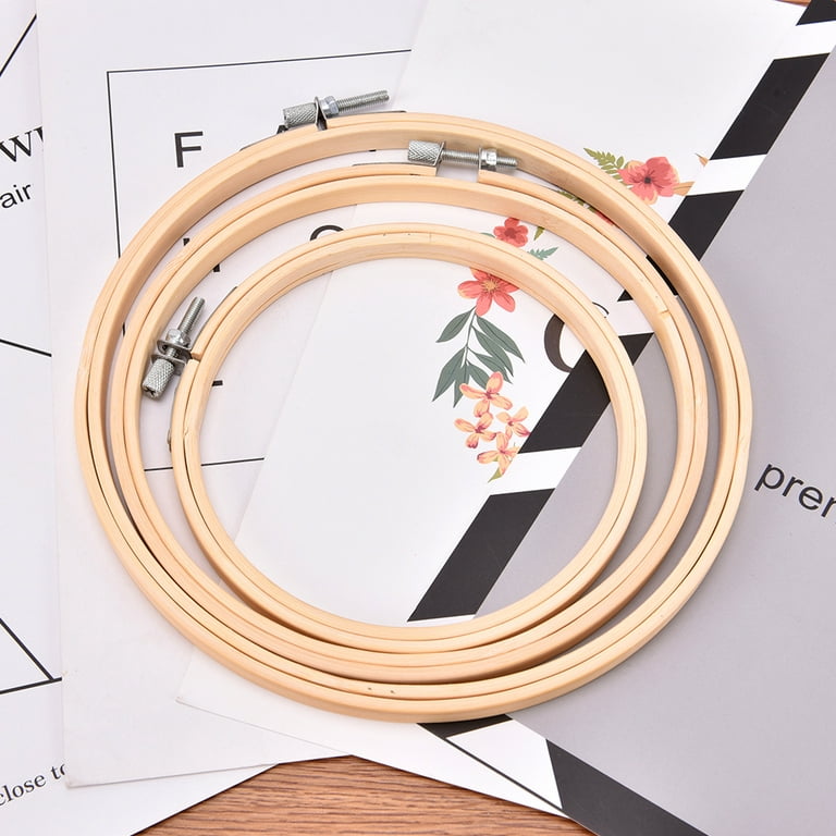10/20 PCS 8 Inch Embroidery Hoops Frame Set Bamboo Wooden Embroidery Hoop  Rings Household Sewing Tools