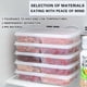 thumbnail image 5 of Caja de almacenamiento de alimentos para refrigerador | Contenedor hermético dividido | Plástico a prueba de fugas para sobras de carnes de cebolleta, ajo y jengibre | Diseño multicapa apilable |, 5 of 9