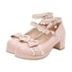 thumbnail image 2 of Lolita Shoes Pink Bow-Knot Round-Toe Shoes for Female 1Pair, 2 of 3