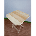 thumbnail image 2 of Mesa Plegable De Madera Sin Esquinas Acabado Fino, Marron Claro, 2 of 5