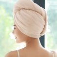 thumbnail image 3 of Toalla de microfibra para el cabello para mujer, 3 paquetes de toallas para el cabello mojado, turbante absorbente de secado rápido para el cabello, 3 of 5