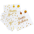 thumbnail image 1 of Servilleta de papel plegable de 3 capas, vajilla desechable, vajilla para aniversario de cumpleaños, 1 of 5