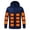 A Blue, variant on Mens Heated Jackets Long Sleeve Hooded Zip up Quilted Jacket for Big and Tall 4 Heating Levels 37 Zones Winter Warm Padded Coat,Sizes S-5XL
