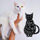 thumbnail image 4 of 1 pieza de decoración de pared de metal con forma de gato El tiempo que pasas con los gatos nunca es un desperdicio Decoraciones de pared de metal con recortes de gato negro, 4 of 8