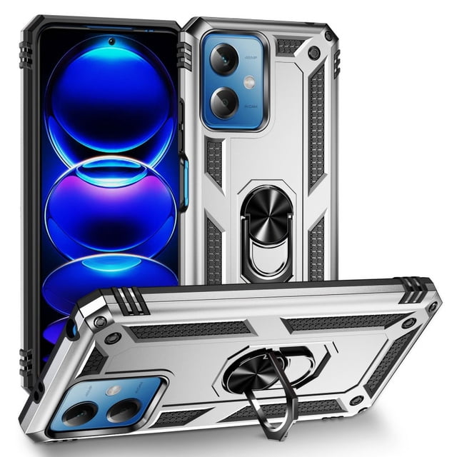 Funda de teléfono para Xiaomi Poco X5 5G y Redmi Note 12 5G (Global) de Uso Rudo Shockproof + Cristal 9D