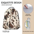 thumbnail image 4 of Farmhouse Style School Backpack Vintage Cow Print and Rustic Country-Themed Design Classic Animal Pattern Bag for Students, 4 of 5