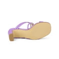 thumbnail image 5 of BLISSFUL STEP Women's Sandals Block Heels Crisscross Strap Sandals, 5 of 7