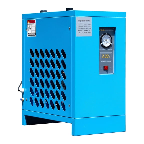 HPDMC Industrial Refrigerated Air Dryer for Air Compressors, 35 CFM, R134a Cooling System, 110V, Removes Moisture & Contaminants