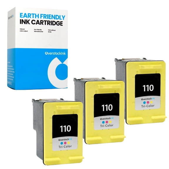 OverstockInk 110 Printer Cartridges Compatible for HP110 Ink Cartridge for PhotoSmart A626 A627 A628 A630 A636 A637 A640 A646 A710 A712 A716 A717 A820 A826 A827 A828 All-in-One B109n B109r (3 Color)