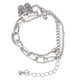 thumbnail image 2 of Pulsera de capas de plata antigua con colgante delicado, joyería con dije de aleación ajustable para niñas, 2 of 8