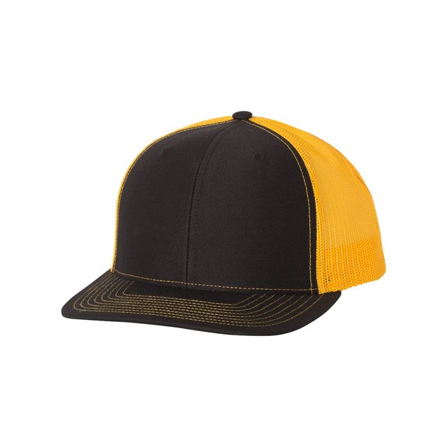 Gorra de béisbol Richardson 112 Trucker OSFA negro/dorada