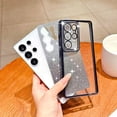 thumbnail image 4 of for Samsung Galaxy S26 Ultra Magnetic Case Compatible with Mag-Safe, Clear Back + Glitter Bling Paper Plating Edge Phone Case Camera Lens Protector Back Cover for Samsung Galaxy S26 Ultra, Gold, 4 of 8