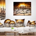 thumbnail image 3 of Designart City with Effect of Climate Change - Landscape Printed Throw Pillow - 18x18, 3 of 4