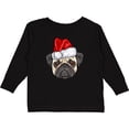 thumbnail image 3 of Inktastic Christmas Pug Dog Santa Boys or Girls Long Sleeve Toddler T-Shirt, 3 of 5