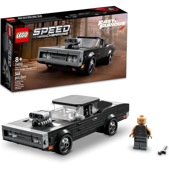 LEGO Speed Champions Fast & Furious 1970 Dodge Charger R/T 76912, Set with Dominic Toretto Minifigure