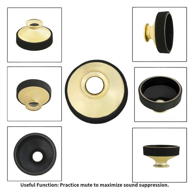 Ruiboury Saxophone Mute Round Professional ABS Durable Suppression Parts Sax Practicing Accessories Fittings Wood Color