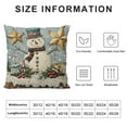 thumbnail image 6 of Acheng Winter Hot Cocoa Lumbar Decorative Throw Pillow Cover, Snowman Gingerbread Cookie Outdoor Home Decor, Red Berry Candy Cane Snowflake Christmas Holiday Farmhouse Cushion Case,2 Pcs White, 6 of 6