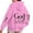Pink, variant on TIANZEN Oversized Long Sleeve Hooded Sweatshirt Casual Pullover Hoodie With Pocket For Streetwear Fashion Womens Zip up Tunic Sweatshirt