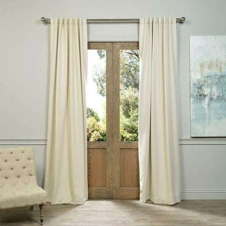 Eggnog Pole Pocket Blackout Room Darkening Curtain (1 Panel), Eggnog, 50W X 96L