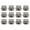 Silver Tone, variant on 12pcs Spring Cord Locks Plastic Rope End Double Holes Toggle Stoppers Sliders Rope Clip Fastener Metal Black