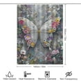 thumbnail image 2 of Floral Butterfly Art Serene Beauty Nature Cloth Fabric Bathroom Decor Set with Hooks, 2 of 7