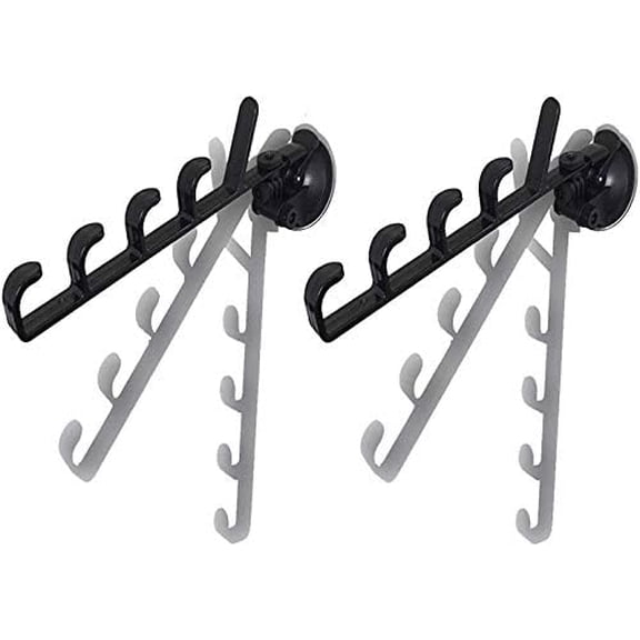 Adjustable Fishing Pole Rack & Holder - Vehicle & Boat Storage for Car, Truck, SUV & RV - Suction Cup Mounted - No Rods Included - 1 Pair