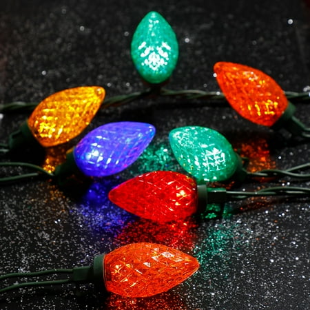 Home Heritage 25 ft. 50 Bulb Count C9 Multi-Color Christmas LED Lights