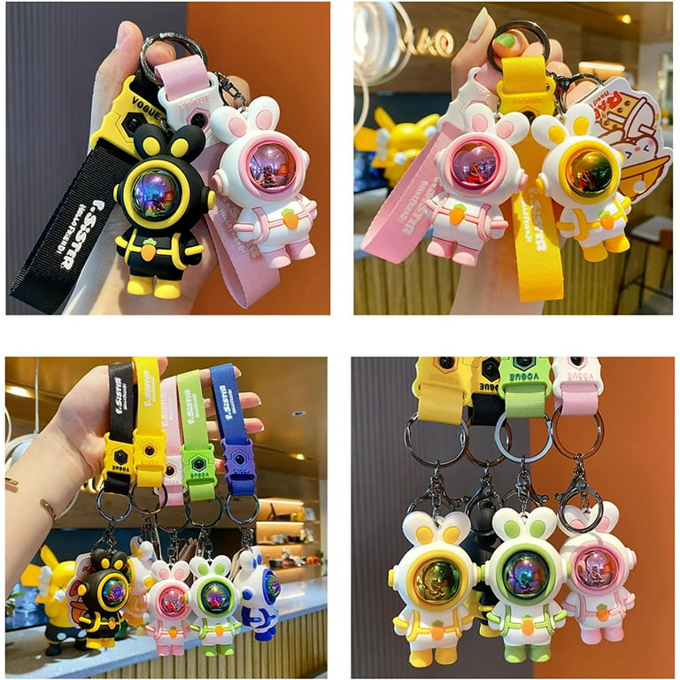 Kawaii Bear Keychain Bear Charms Resin Keychain Pendants Girl Kid Gift DIY  Jewelry Making Women Bag Car Mobile Phone Accessories