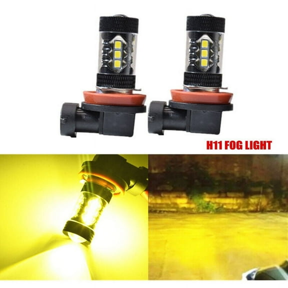 CHUSYYRAY H8/H11 80W 3000K Yellow LED Fog Light Bulb 2 Pack