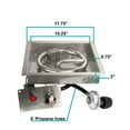 thumbnail image 7 of 10" Square CSA Certified Fire Pit Burner Kit, Stainless Steel, Propane, Electronic Ignition, 7 of 7
