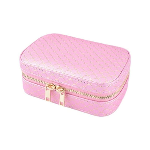 Large Capacity Jewelry Display Box Portable PU Travel Jewelry Case Storage Bag Bracelet Organizer For Women Girl Teen