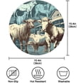 thumbnail image 4 of Farm Animals Round Placemats Washable Placemats Non-Slip Heat-Resistant Table Place Mats for Dining Kitchen Holiday Party Table 15.4"-4PCS Home Decor, 4 of 7