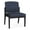 Batik Blue, variant on Amherst Steel Reception Waiting Armless Guest Chair / Black Steel / Blue