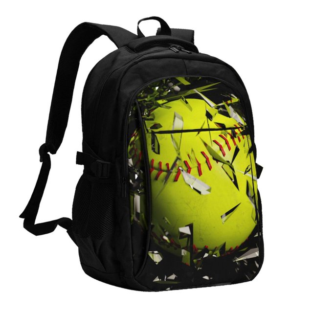Easygdp Ball Mochila para Laptop de Viaje con Puerto USB, Mochila para Laptop con Puerto de Carga USB para Mujeres y Hombres