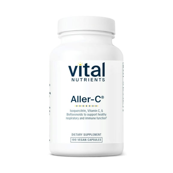 Vital Nutrients - Aller-C (Isoquercitrin, C, and Bioflavonoids) - Respiratory and Sinus Support - 100 Vegetarian Capsules