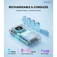 thumbnail image 4 of MelodySusie SC300E Clip-on Rechargeable Nail Drill, 30000RPM Cordless E-File with LED Display & Accessories for Nail Care, Ocean Blue, 4 of 8