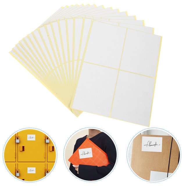 Nestingho 120 Pcs Étiquettes Autocollantes Blanches Inscriptibles pour l'Envoi, les Colis et l'Organisation du Rangement