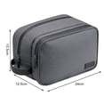 thumbnail image 7 of Pnellth Faux Leather Toiletry Bag Wet And Dry Separation Waterproof Large Capacity Portable Handle Zipper Multifunctional Travel Makeup Cosmetic Pouch Organizer, 7 of 7
