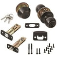 thumbnail image 3 of Hyper Tough Keyed Entry Ball Doorknob Lock and Single Cylinder Deadbolt Oil Rubbed Bronze Finish Combo Pack, 3 of 10