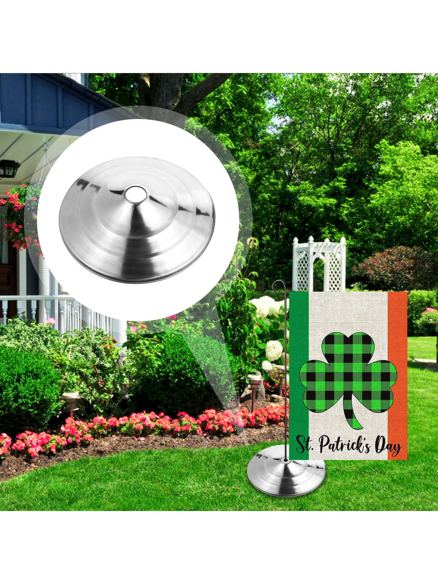 flag base stand Stainless Steel Flagpole Collar Flag Pole Collar