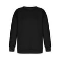 thumbnail image 2 of Cethrio Girls Sweatshirts 2025, Casual Pullover Crew Neck Loose Fit Long Sleeve Tops Black Size 12-13T, 2 of 5