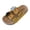 Yellow, variant on Kids Sandals Girls Slide Summer Non Slip Glitter Toddler Slippers with Flower Adjustable Straps Beige Size 5.5